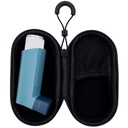 Holder Travel Case for Asthma Inhaler, Compact Case for Handy Inhaler dla dorosłych i dzieci (tylko przypadku) (czarny)