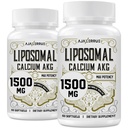 Liposomal wapnia AKG Suplement 1500 MG (Kwas alfa- ketoglutarowy), Wysoka absorpcja, Bardziej skuteczne niż AAKG, Ca AKG dla długowieczności, Obrona wieku, Energia komórkowa, Funkcja metaboliczna, 120 Softgels