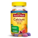Nature Made Wapnia Gummies 500 mg Na podawanie z witaminą D3, Dietetyczny suplement wapnia dla wsparcia kości, 80 Gummies, 40 Day Supply