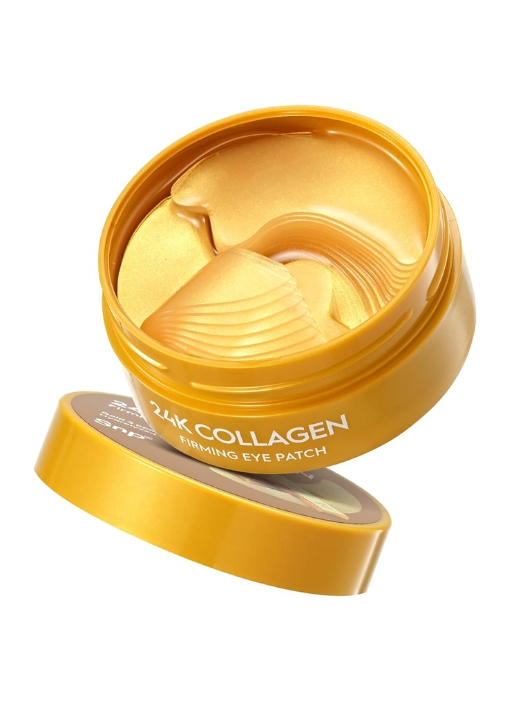 Snp 11,900mg Collagen + 24K Gold Firming Eye Patch Agregat 124; Zmarszczki Firming Under Eye Patch Agregates 124; Napięcie i nawadnianie dla wszystkich skóry 124; Pod plastry oczu dla Dark Circles 124; Koreański Skincare Eye Mask Agregat 124; 60 Łat