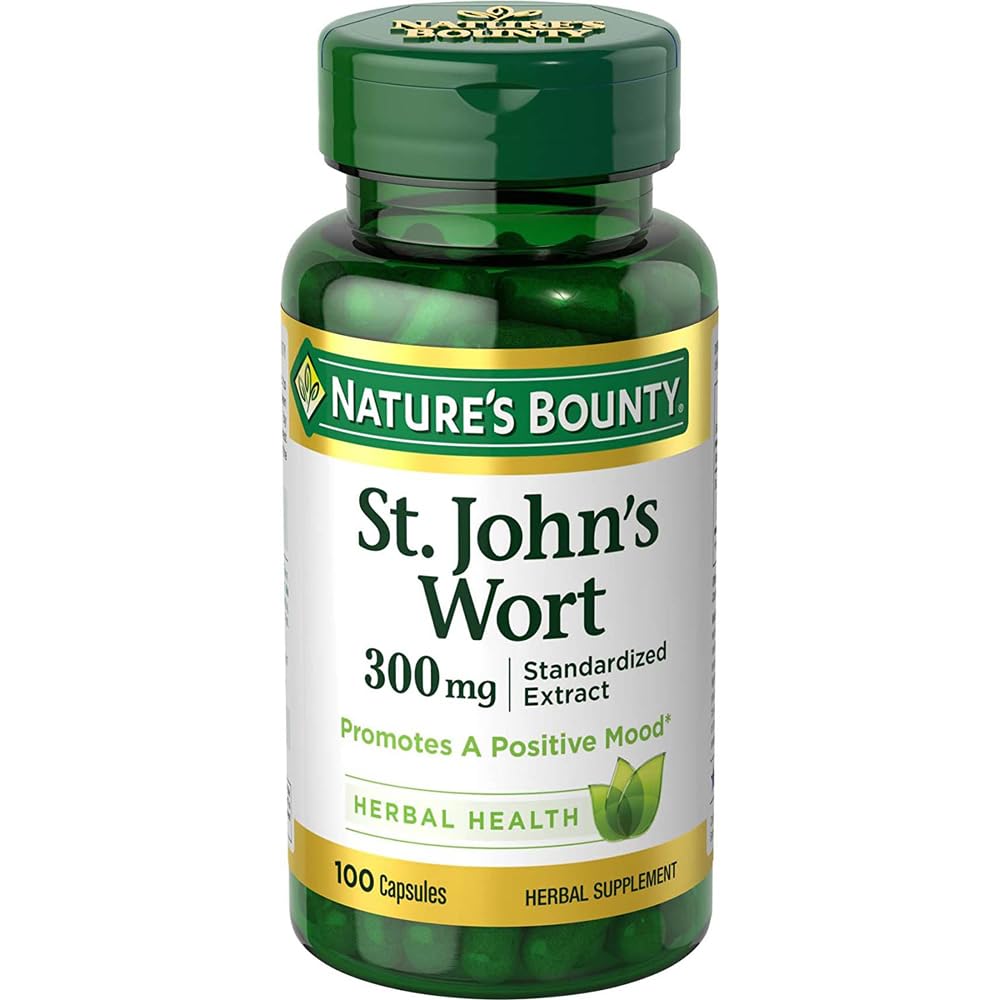 Nature 's Bounty St. John' s Wort Pills and Herbal Health Supplement, 300mg, 100 kapsułki