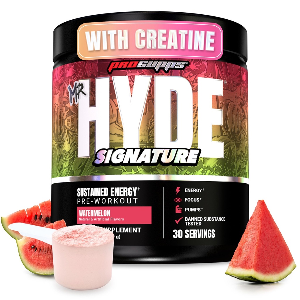 PROSUPPS Hyde Signature PreWorkout Powder with Creatine, Beta Alanine & Cafeline - Performance, Energy & Endurance - Clean Fitness & Gym Supplements for Men & Women (Arbuz, 30 Sług)