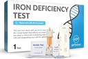 GetTested Iron Deficiency Test Kit - w Home Blood Test na anemię z szybkimi wynikami - Fingerdick Próbka, Nie Wizyta laboratorium potrzebne - Klinicznie zwalidowane Sprawdź niskie poziomy żelaza
