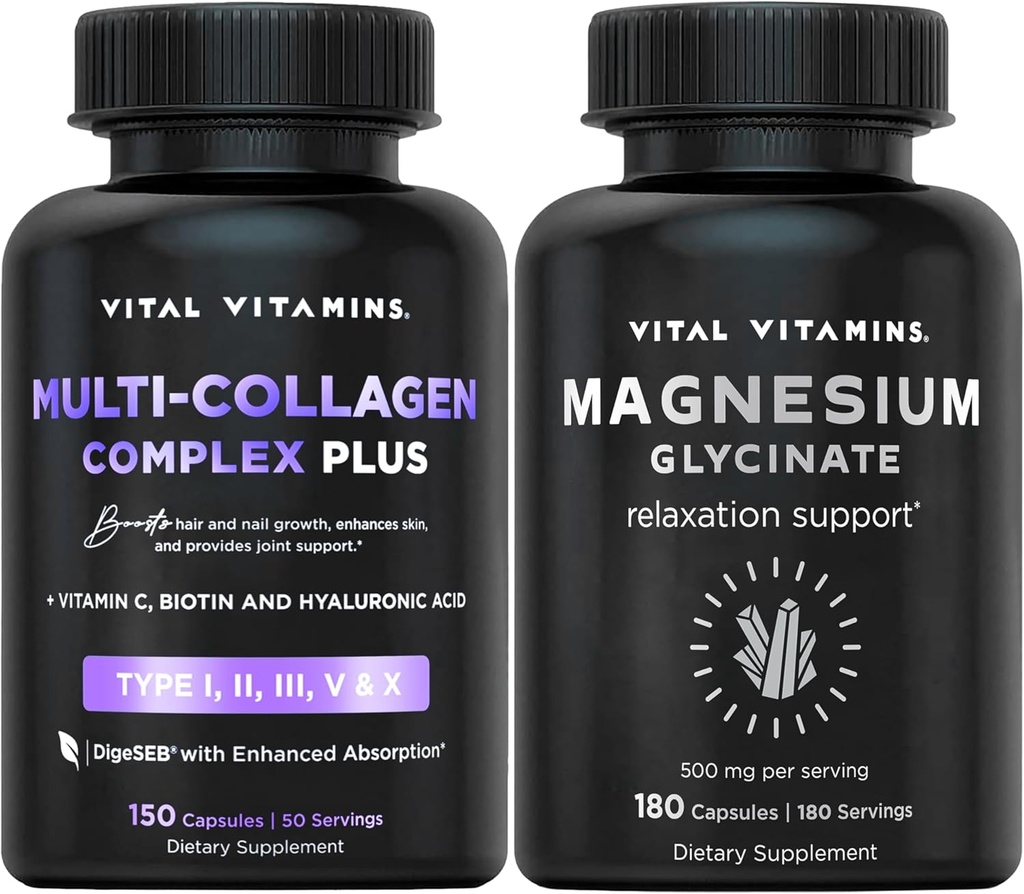 Vital Vitamin Multi Collagen Plus kapsułki + Magnezu Glicynian kapsułki