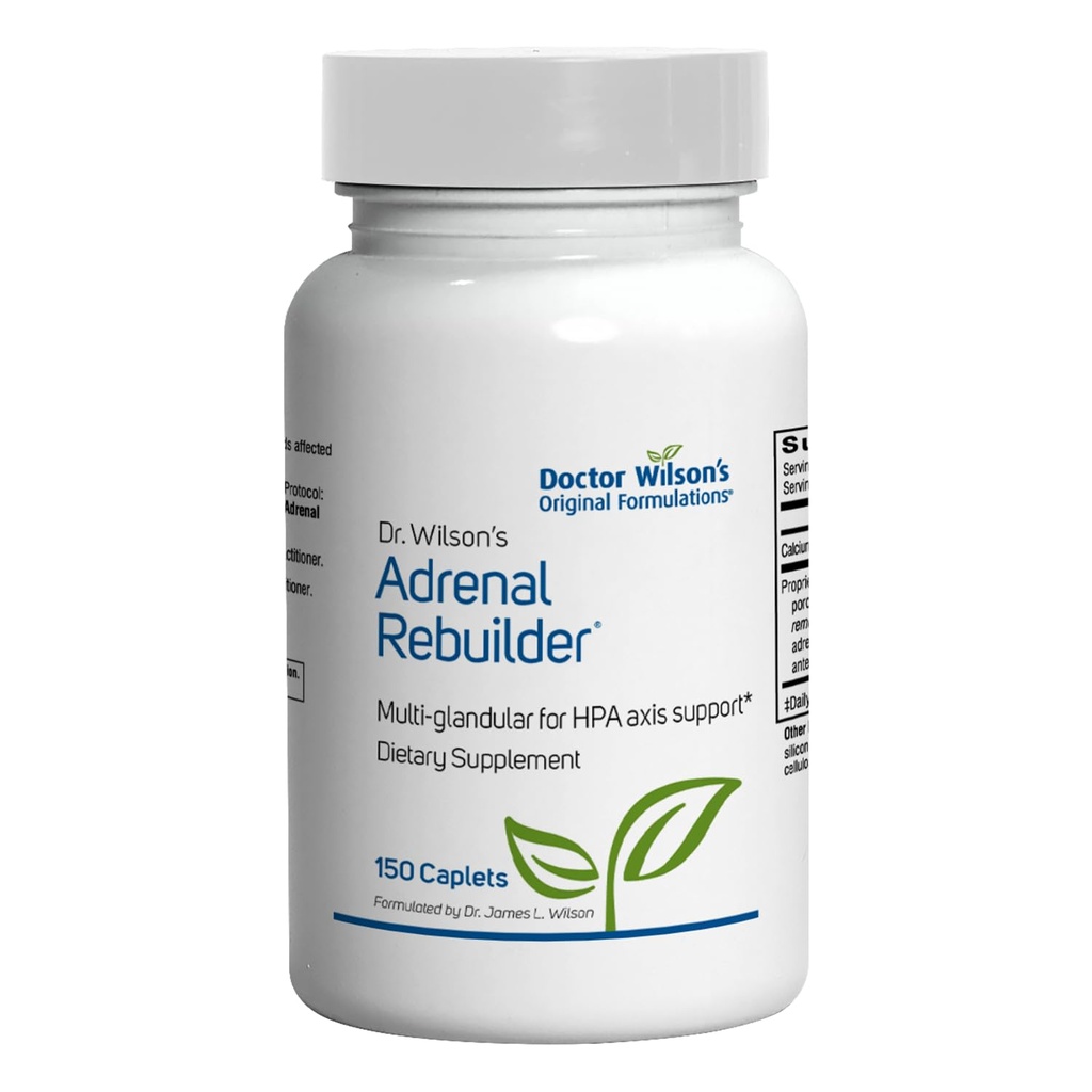 Doctor Wilson's Adrenal Rebuilder 150 Caplets Multiglandular Adrenal Cortex for Cortisol, Adrenal and HPA Axis Support*
