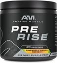 Amazing Muscle Pre Rise Between 124; Wstępny trening proszku suplement z kofeiną & Beta- Alanina dla mężczyzn i kobiet 124; 25 Służenia (25 Służenie, Ananas Mango Odśwież)