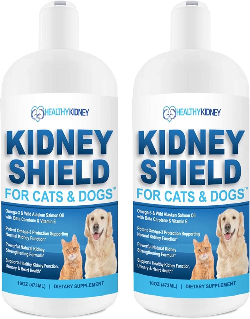 Wsparcie dla psów i kotów Nerki, Psy feline Nerk Health Supplement for Normal Nerki Function, Kreatynina, Detox, Best Nerki Cat Supplement, Poprawa Zwierzęta Żywe Nerki Zdrowie - 2 Pack