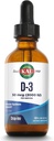 (50 µg) DropIns - Płynna witamina D3 Drops - Siła kości i suplement wsparcia immunologicznego - wegetarianin, 60- dniowa gwarancja, około 590 Słupki, 1.8oz