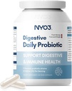 NYO3 Digestive Probiotics 57 Bilion CFU 7 Szczepy, 60 Kapsułki, Bloat Relief, Wspiera trawienie i zdrowie immunologiczne