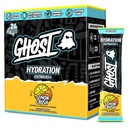 GHOST Pakiety nawilżające, Lemon Crush, 24 Kiszki, Proszek elektrolitowy - Suplement mieszanki napojów z magnezu, potasu, wapnia, witaminy C - Wegan Friendly, wolne od soi, cukru i gluten
