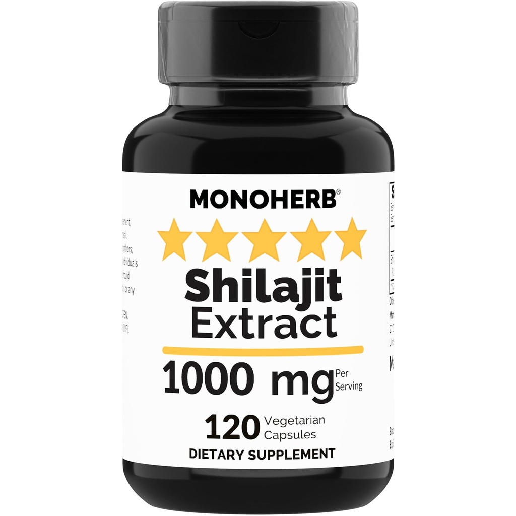 MONOHERB Shilajit Extract 1000 mg - 120 Kapsułki wegetariańskie