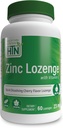 Zdrowie Thru Nutrition Zinc Lozenge z witaminą C 124; Cynk 23mg Vitamin- C 30mg Bilans 124; Natural Chery Flavor 124; Wspomaga zdrowe funkcje immunologiczne 124; Strona trzecia Tested 124; Non-GMO, Gluten & Soy Free (Opakowanie 60)