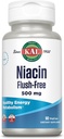 KAL Niacin 500mg Flush Free - Suplement witaminy B3 - Wsparcie metabolizmu i energii - Wsparcie dla zdrowia skóry, nerwów, żywienia i cyrkulacji - Witamina wegańska, 60- Day Guarantee, 60 Służenie, 60 VegeCaps