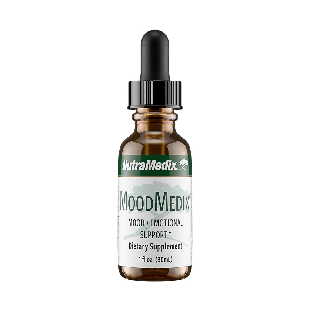 NutraMedix MoodMedix - Suplement do wsparcia nastrojów z Biodostępnym Pazurem i Turmerowymi Kroplami Korzennymi - Nastroje, Reakcja na stres i Suplement do Wsparcia Emocjonalnego - Liquid Herbal Extract Tincture (1oz)
