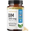 Suplement DIM 200 mg 124; Bilans estrogenowy dla kobiet i mężczyzn 124; Trądzik hormonalny, Równowaga hormonalna, Menopauza i Wsparcie przeciwutleniające 124; Projekt czystego etykiety Certified, Vegan & Soy Free Diindolymetan