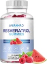 Sugar- Free Resveratrol Gummies, Potent 1500mg Resveratrol Supplement, Wsparcie Digestive & Immune Health, Regenerator komórek i naprawy, Resveratrol Supplement for Antioksydant Support