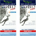 Wellgenix Bio-Available Podjęzykowy B12 Max - Przygotowany do wysokiej absorpcji - Żywotny Multivitamin B12, B6, Folate - Szybkie rozpuszczenie (60 Ct) 2 Pack