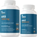 Dr Tobias AKG Supplement & Adult Multivitamin - Kompleksowa energia komórkowa i odżywcze wsparcie dla ogólnego Wellness i witalności, Wegan, Non-GMO