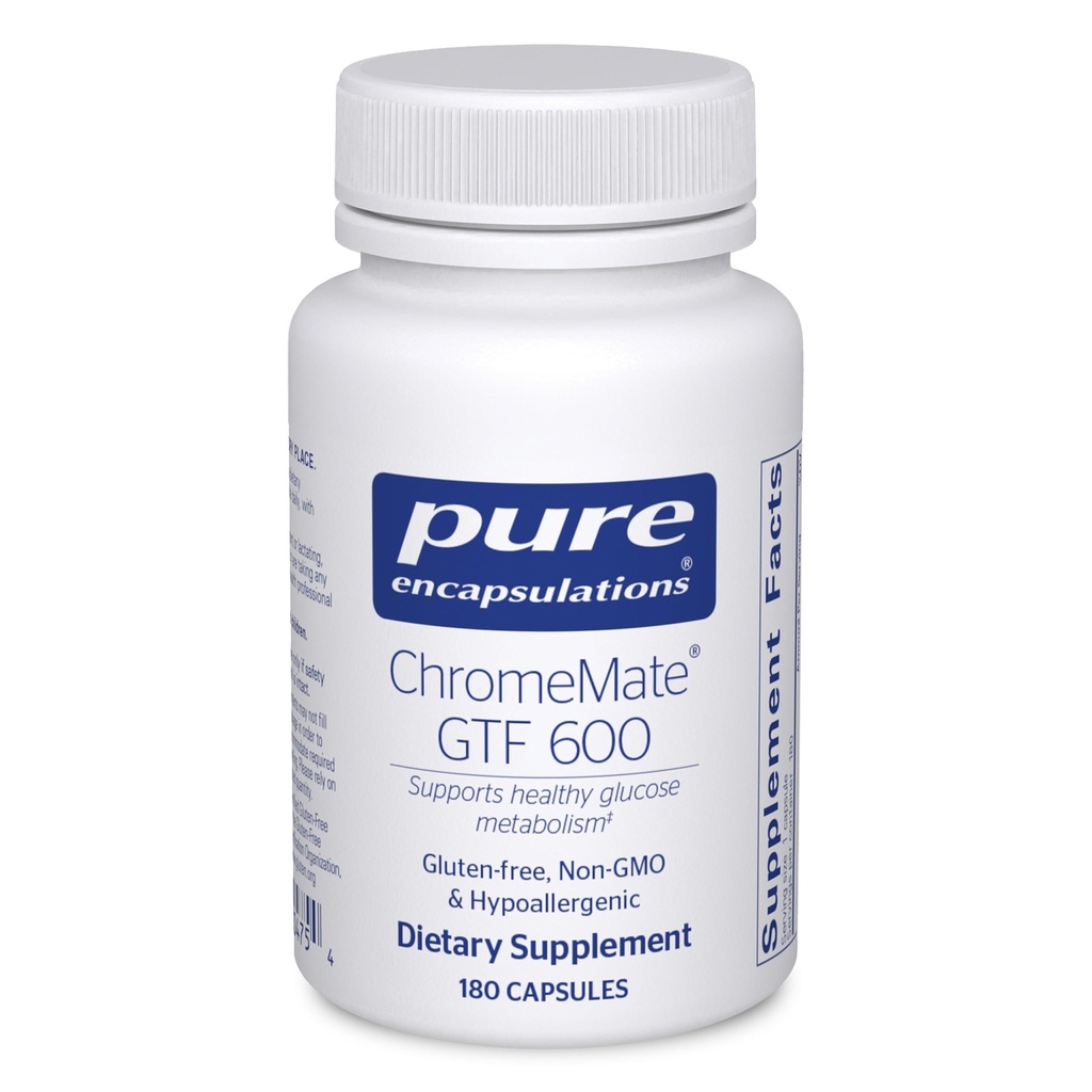 Czyste enkapsulacje ChromeMate GTF 600 mg 124; Suplement do Metabolizmu i Lean Muscle