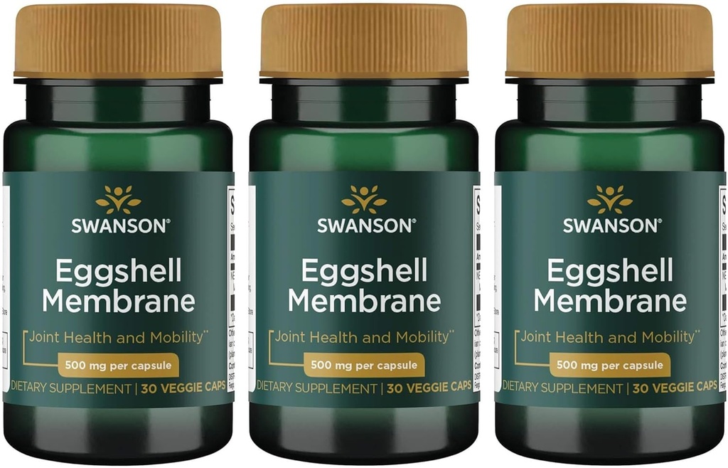 Swanson Eggshell Membrane 500 mg 30 Veg Caps (3 opakowania)