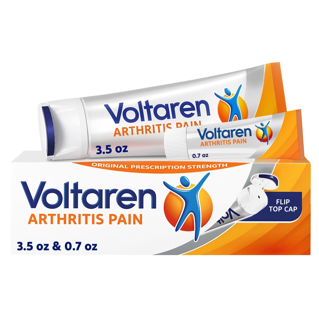 Voltaren Pain Pain żel do potężnego, miejscowego bólu stawów z Diclofenac - NEW Easy Open Cap - 100 g Tube I 20 g Travel Size Tube