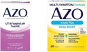 AZO Badanie Tract Infection Strip + Zestaw do badania pH pochwy + Zakażenie drożdży i objawy pochwy Tabletki ulgowe, 60