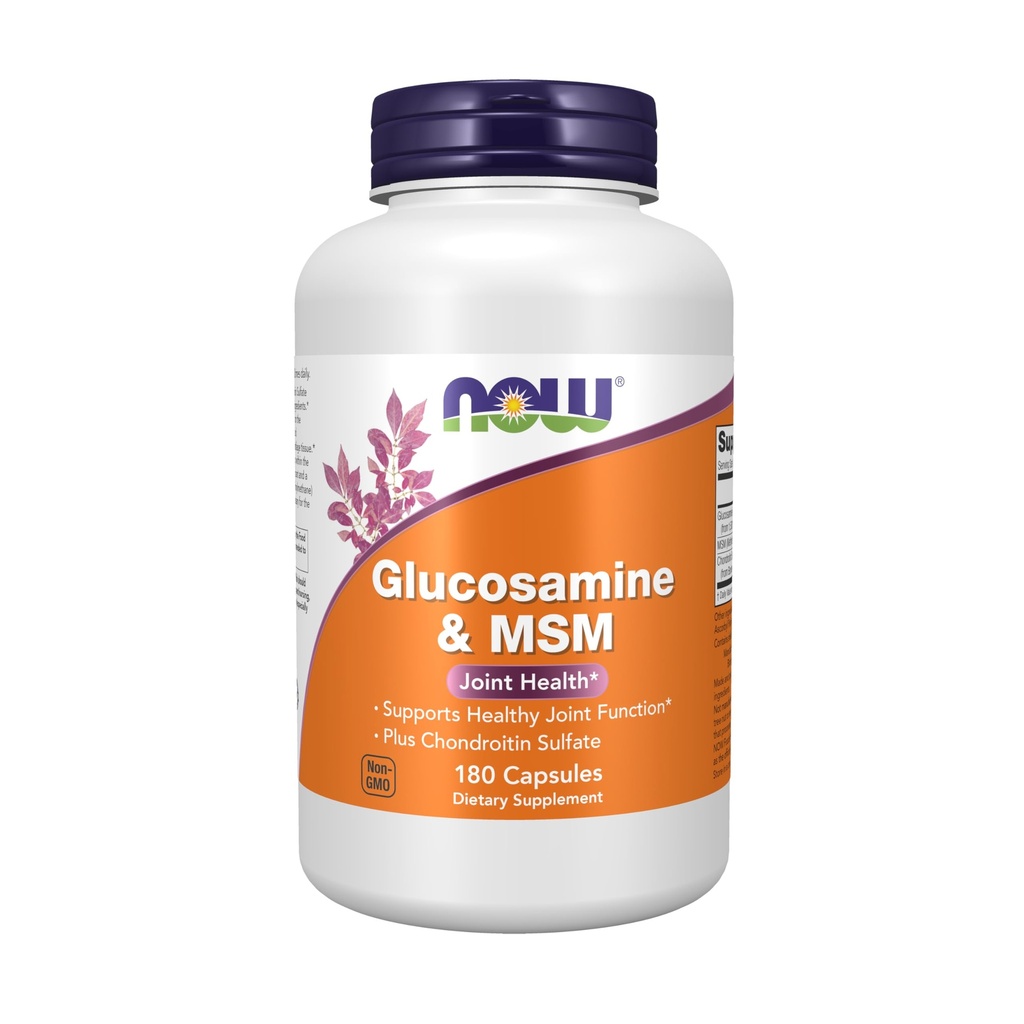Teraz żywności Suplementy, Glukozamina & MSM plus Chondroitin siarczan, Joint Health *, 180 Kapsułki Veg