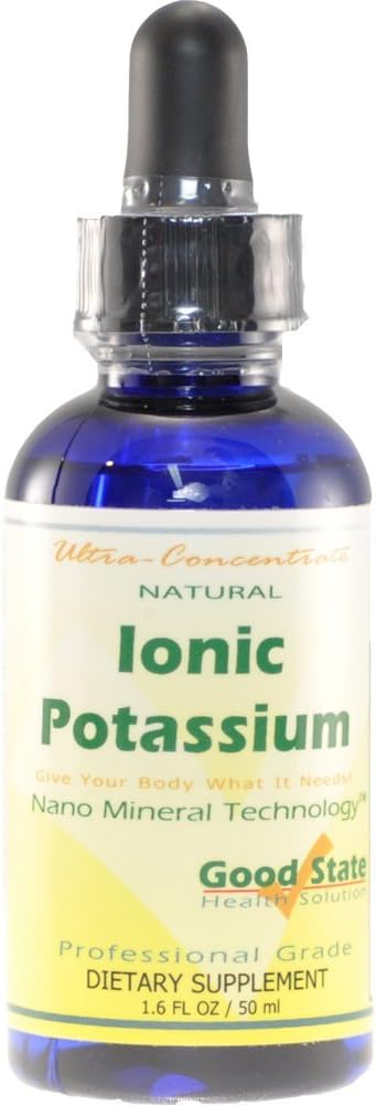 Good State Liquid Ionic Minerals - Potasu Ultra Concentrat - (10 Kropli równa 50 mg) (100 Słupki na butelkę) Suplement diety 1.6 Fl.oz / 50ml
