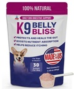K9 Błysk brzucha, All- Natural Gut Health for Dogs, Vet Zatwierdzony prebiotyk dla psów do codziennego wsparcia trawiennego i psów zaparcia Relief, Łatwy w użyciu Topper dla suchej i mokrej żywności, 30 Scoops.