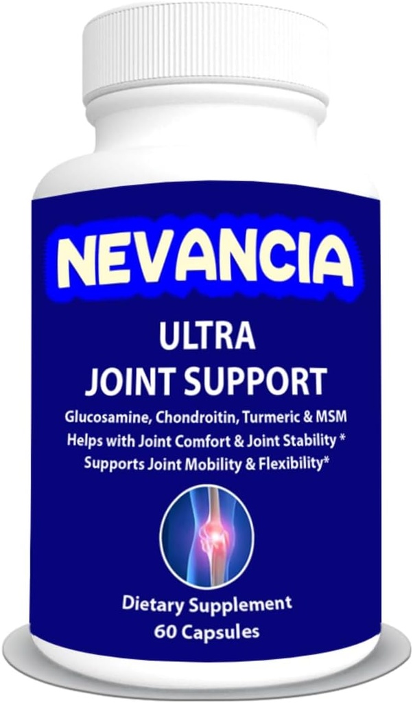 Ultra Joint Support - Glucosamine, Chondroitin, Turmeric, MSM, Boswellia, Bromelain, Methionine – Helps with Joint Comfort & Stability – Supports Joint Flexibility & Mobility - 60 Capsules