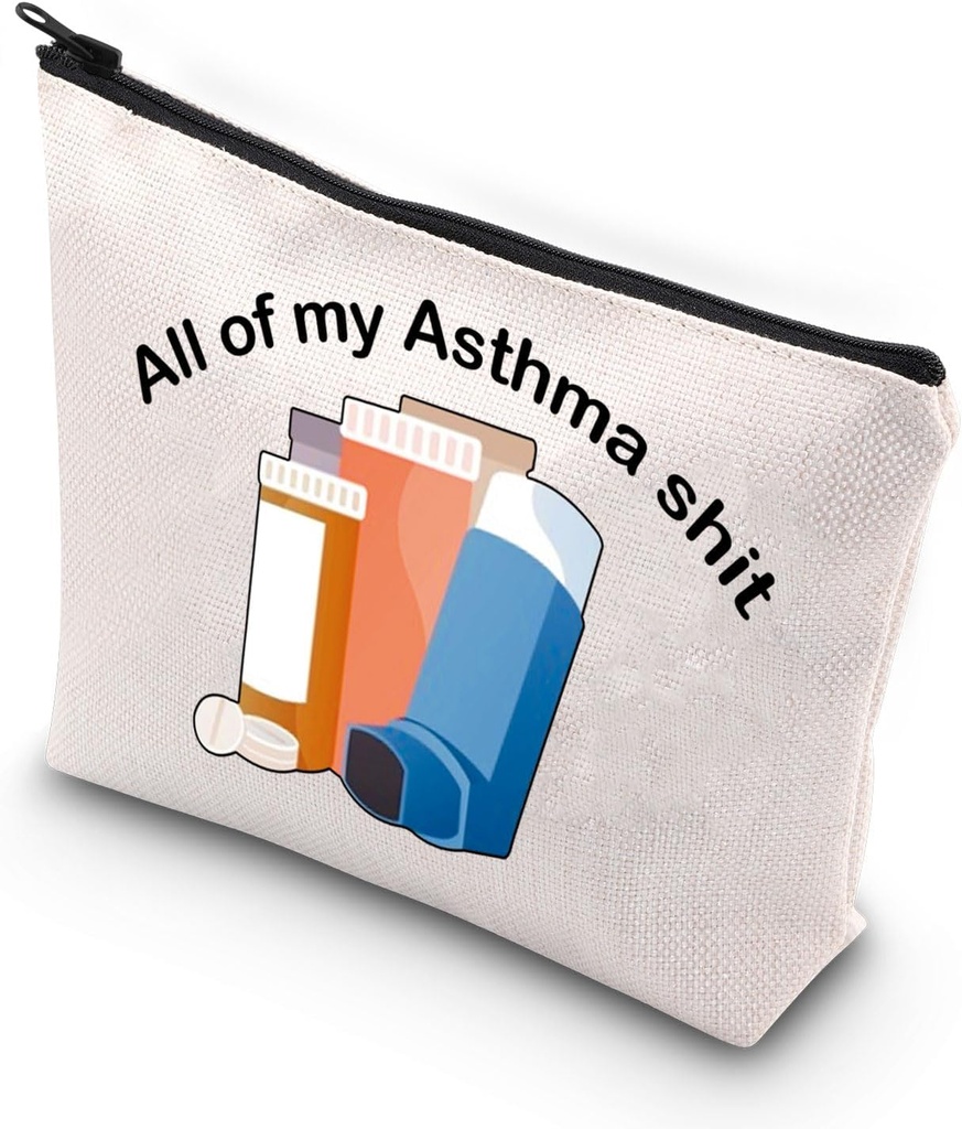 VAMSII Astma Fighter prezent Inhaler Travel Bag Wszystkie moje Astma gówno Awareness Bag medyczny