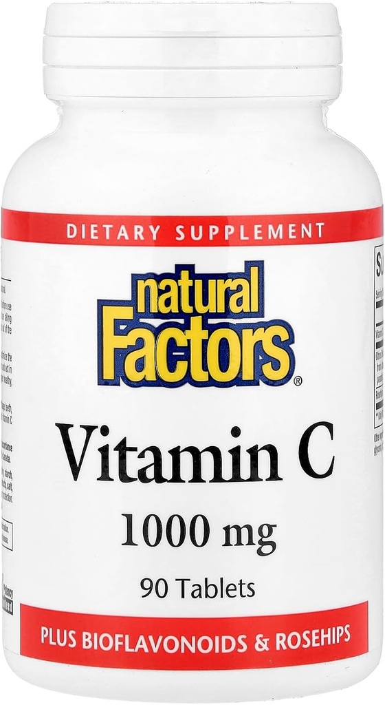 Czynniki naturalne - witamina C 1000mg, z bioflawinoidami i różami, 90 tabletek