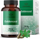 HERBAMAMA Goldenseal Korzeń kapsułki 700mg - Układ oddechowy i wsparcie immunologiczne z Goldenseal proszku Suplement - Wegan, Non-GMO