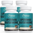 2400 MG Liposomal Glutathione Softgels, Max Absorpcja, Forma aktywna L- Glutathione Reduced (GSH), z kwasem hialuronowym, Resveratrol, Master Antioksydants for Detox, Mózg, System immunologiczny, 240 Softgels