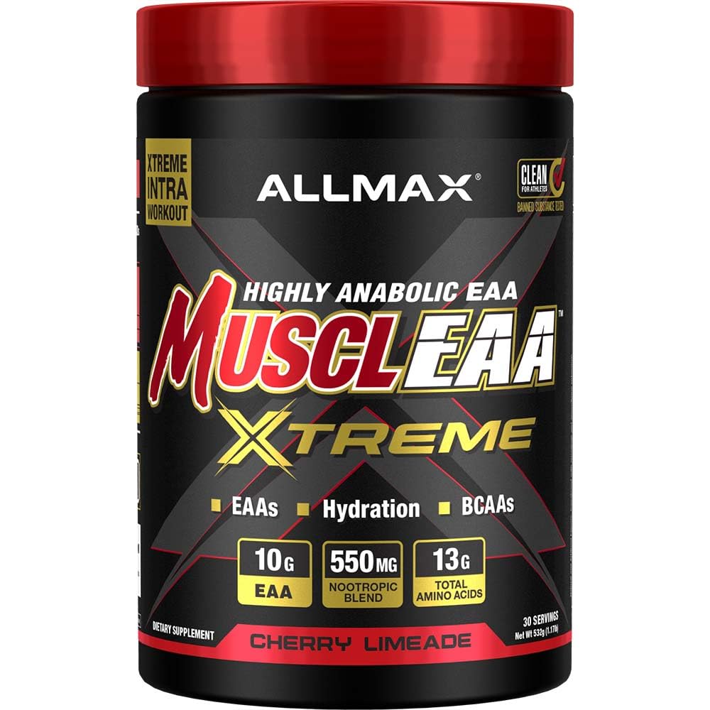 ALLMAX MUSCLEAA Xtreme, Cherry Limeade - 532 g Proszek - Zapewnia EAA, BCAA & Hydration - Do 30 Sług