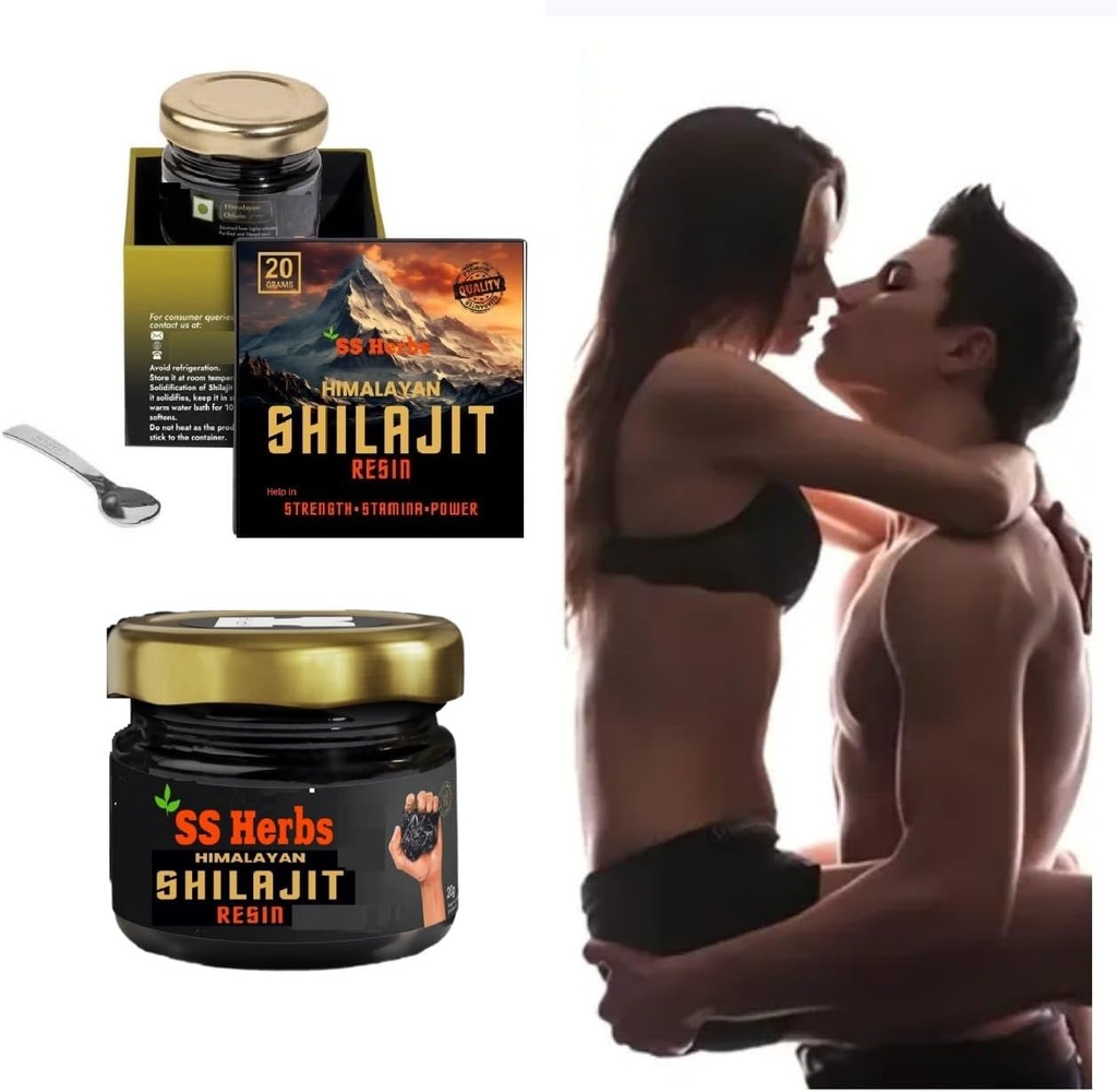 Czysty himalajski Shilajit Resin, 20g - Natural & Lab- Tested, bogaty w Fulvic & Humic Acid, 85 + Ślad Minerałów, Golden Grade Max Siła, dla mężczyzn i kobiet
