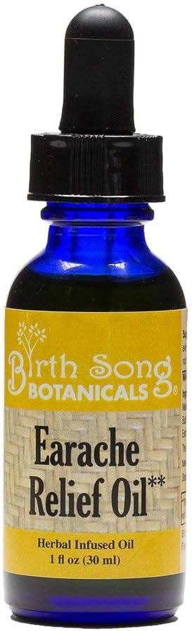 Narodziny Pieśni botaniczne olej ziołowy, Naturalne krople do uszu, Mieszane z czosnku i kwiaty mulleina, dla pływaków i woskowych dzieci, Dorośli, Dziecko, 1oz Butelka