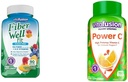 Witafuzja Fiber Well Fit Gummies 90 Count and Power C Witamina C Gummies dla immunologicznego wsparcia 150 Count
