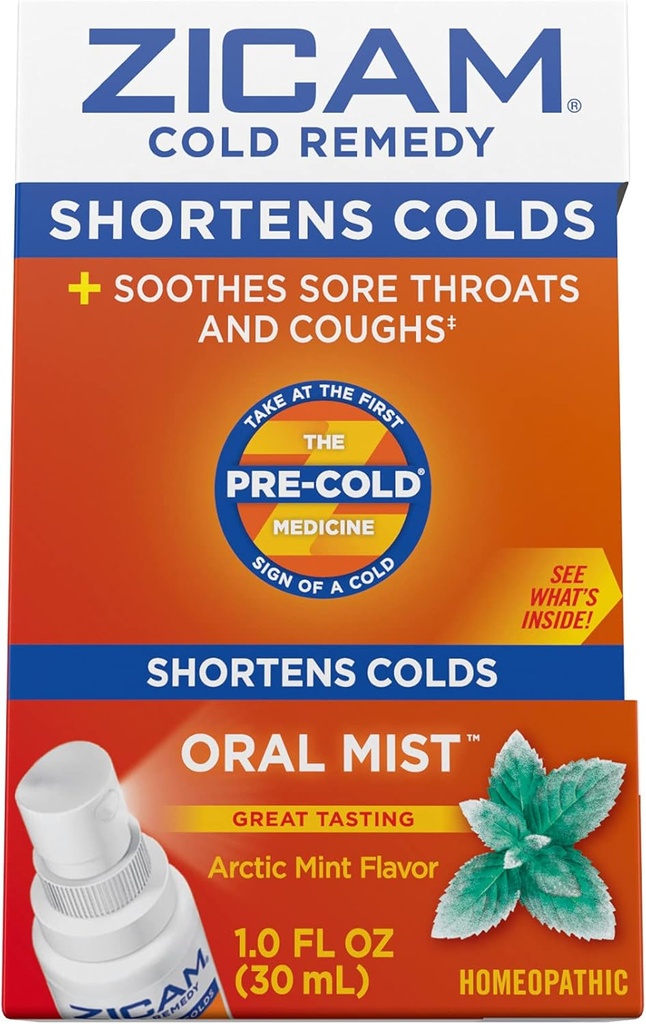 Zicam Cold Remedy Cynk Arctic Mint Oral Mist, 1 unce