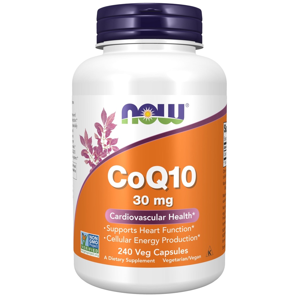 Teraz suplementy, CoQ10 30 mg, stopień farmaceutyczny, All- Trans Form wytwarzany przez fermentację, 240 kapsułki Veg