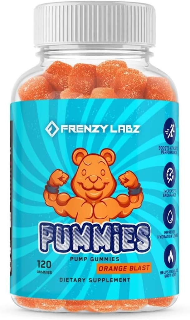 Pummies - Performance Gummies - Glicerol Pre- Trening - Pompy mięśniowe -Hydration - Endurance - Wydajność atletyczna - Wolne od kofeiny - 120 Gummies