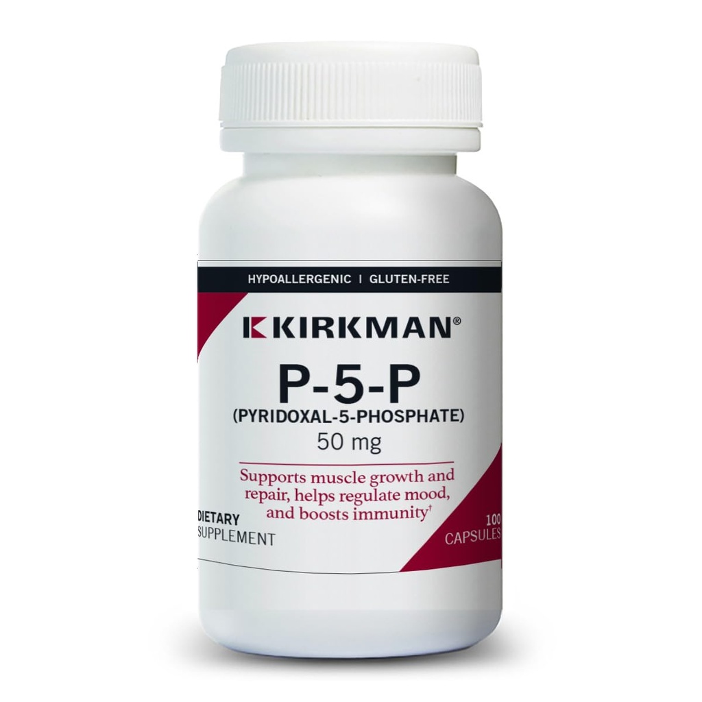 Kirkman - P- 5- P (Piridoxal 5- Fosfat, Witamina B- 6 Metabolit) 50 mg - Hipoalergiczne 100 Liczba