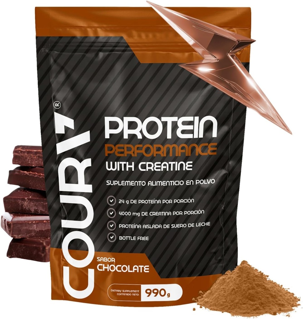 COURA Proteín Performance 990g - High-Performance Protein Powder - z Creatine - Idealny dla sportowców - Bez glutenu