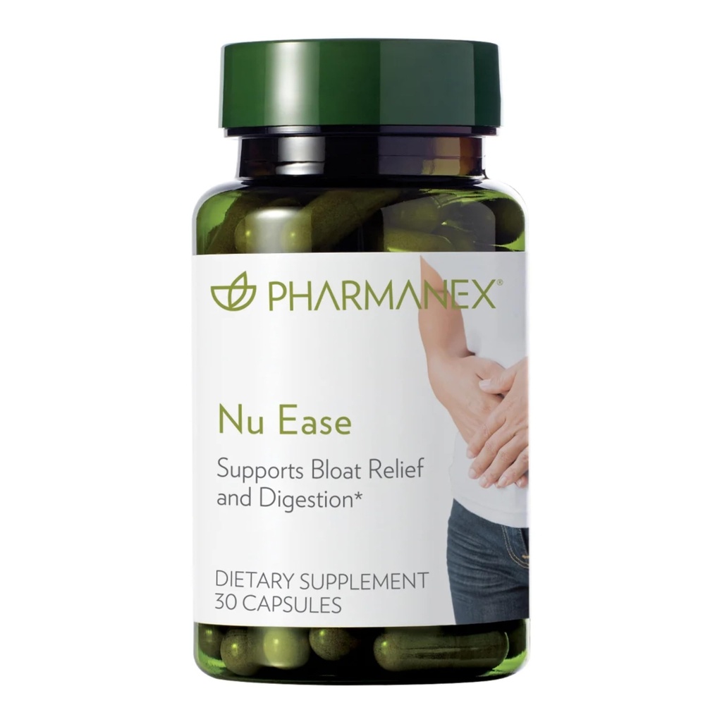 Nu Skin - Nu Ease Digestive Supplement Equipment 124; Bloating Relief, Dietary Supplement Equipment 124; Natural Plant Extracts, Non-Laxative Equipment 124; Antioksydant Supplement, Gut Support Equipment 124; Supplement for Women (30 Kapsułki)