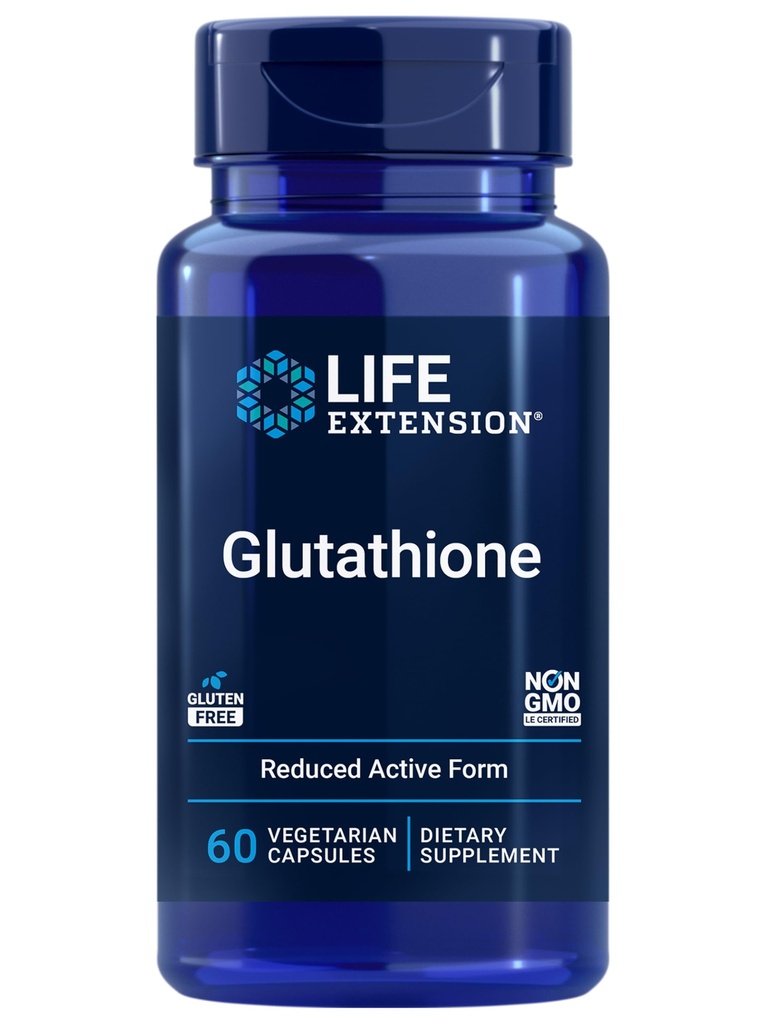 Life Extension Glutathione 500 mg – Glutathione Capsules, Antioxidant Supplement, Oxidative Stress, Active Reduced Form – Gluten-Free, Non-GMO, Vegetarian – 60 Capsules
