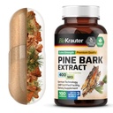 BIO KRAUTER Pine Bark Extract kapsułki 400 mg - 100 Count - Antioksydant Supplement - 95% Proantocyanidyny - Pine Bark Supplement - Vegan, No Fillers