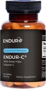 Endur ENDUR- C Witamina C z Rose HIPS, Wspiera produkcję kolagenu, Antyoksydant Protection & Gentle Trawienie, Gluten Free, 500mg (90 tabletek)