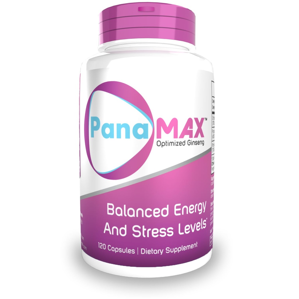 PanaMAX kapsułki 124; 60 Hrabia 124; Panax Ginseng + Schisandra Chinensis Extract 124; Wspiera zrównoważone poziomy energii i stresu