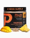 Pinch Magic Sugar Free Fiber Powder - Lekki Tropical Flavor Pyllium Husk z Bromelain & Vitamin C & D - Wegan, Gluten- Free, Clean Label, USA- Made, GMP- Certified - 28- Day Supply