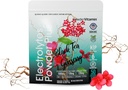 Proszek PowderVitate Electrolytes Plus (50 Servings) Czarna herbata Ginseng Electrolyte Proszek Keto, Cukier wolny, Pink Himalayan Sól, 1000mg potasu, 120mg wapnia, 120mg magnezu, Proszek nawadniający